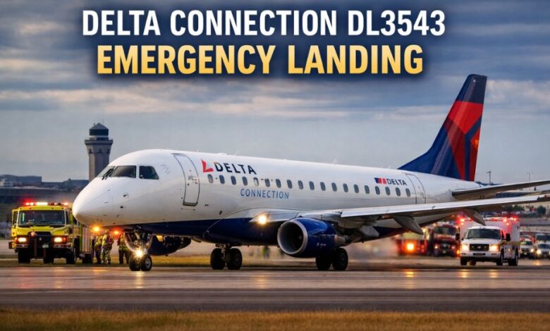 delta connection dl3543 emergency landing